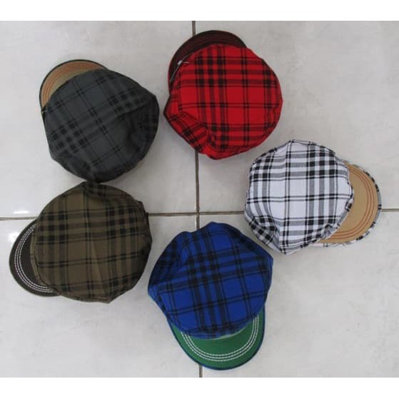 Topi komando Kapten Kapitan Anak Bayi Balita Motif Garis Warna