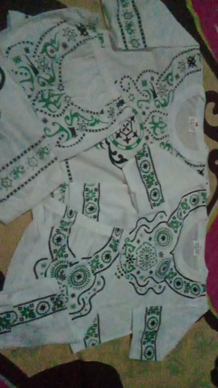 Baju Koko Anak - Setelan Baju Muslim Anak Warna Putih Motif Batik - Baju Muslim Anak Laki-laki Lucu