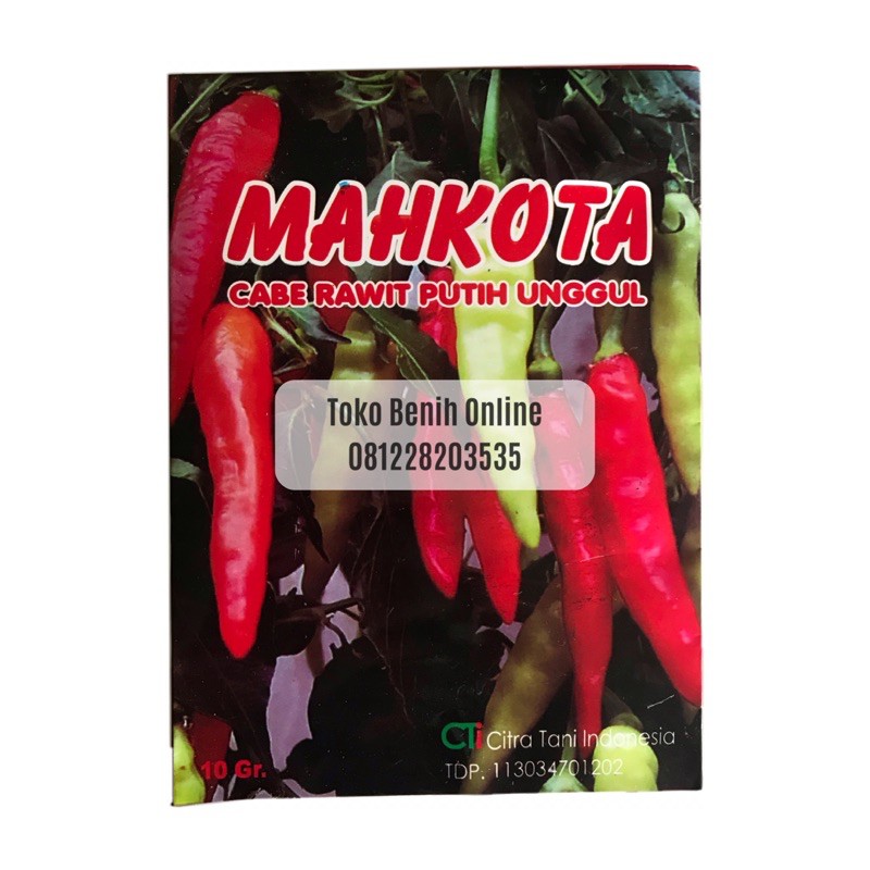 BENIH CABE RAWIT MERAH - MAHKOTA - 10 gram - Rawit putih - rawit setan - lombok setan