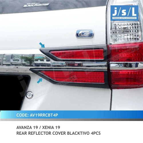 Cover Lampu Reflektor Avanza Xenia 2019 Blacktivo 4Pcs