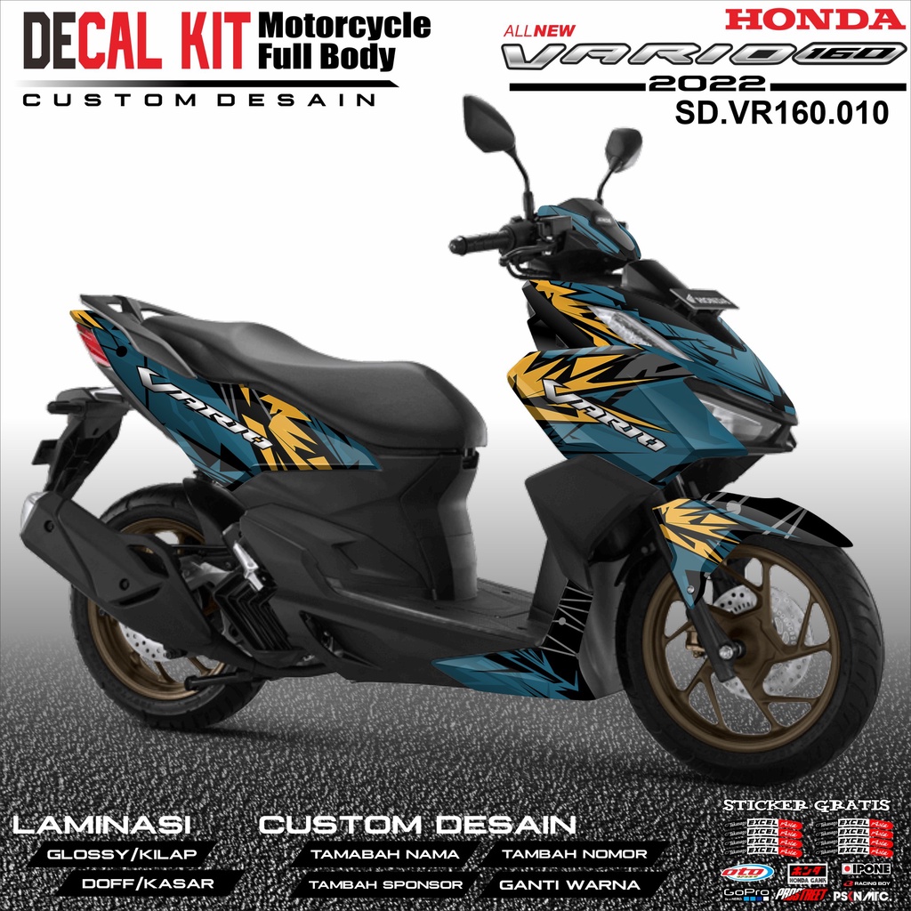 Decal VARIO 160 NEW 2022 - Dekal Stiker Striping Fullbody Fullblock List HONDA VARIO 160 NEW 2022 Cu