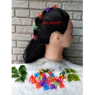 jepitan Poni jedai mini 2cm transparan glossy aksesoris rambut jepit badai kecil lokal ori