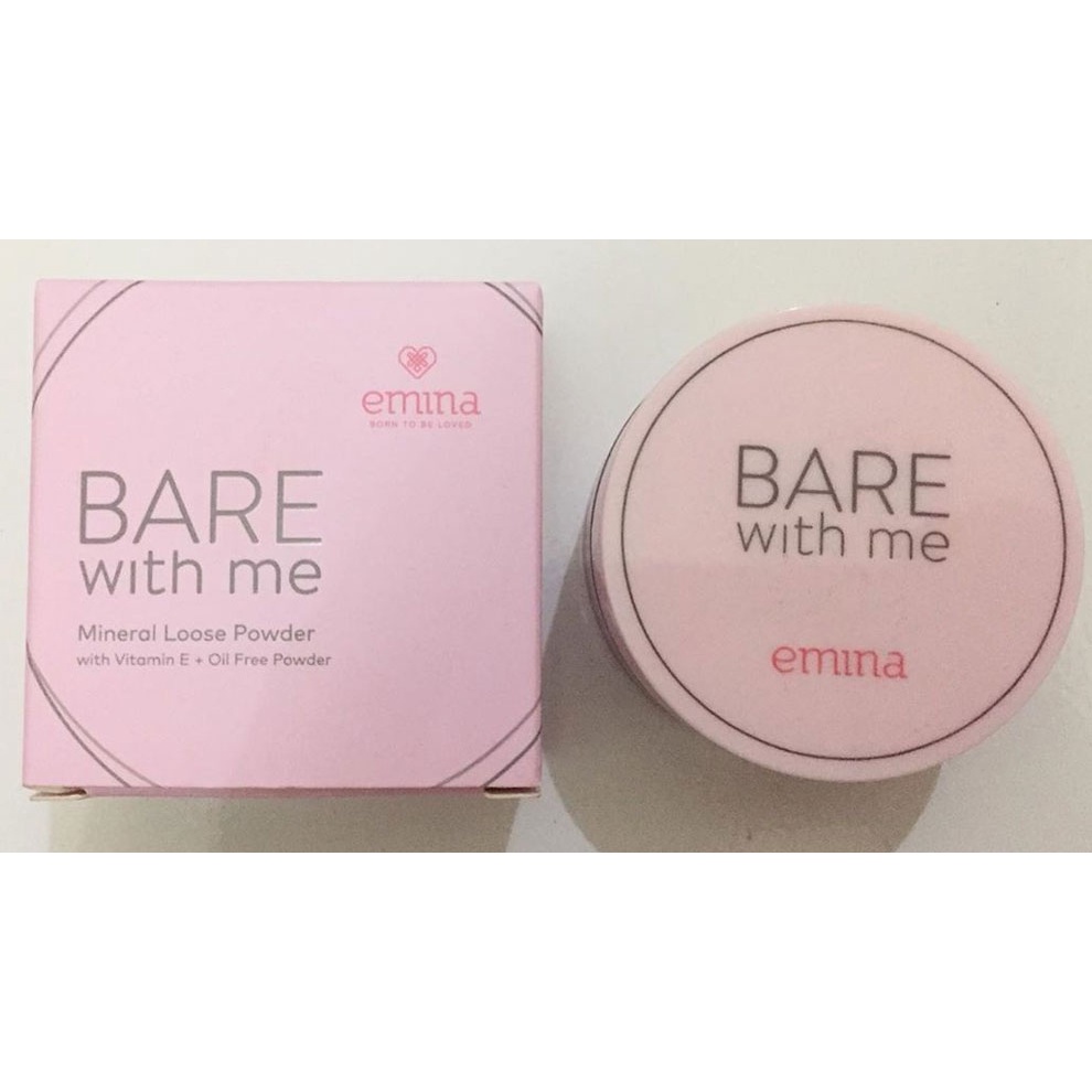 ORIGINAL EMINA BARE WITH ME MINERAL LOOSE POWDER 8gr NO.02 LIGHT BEIGE