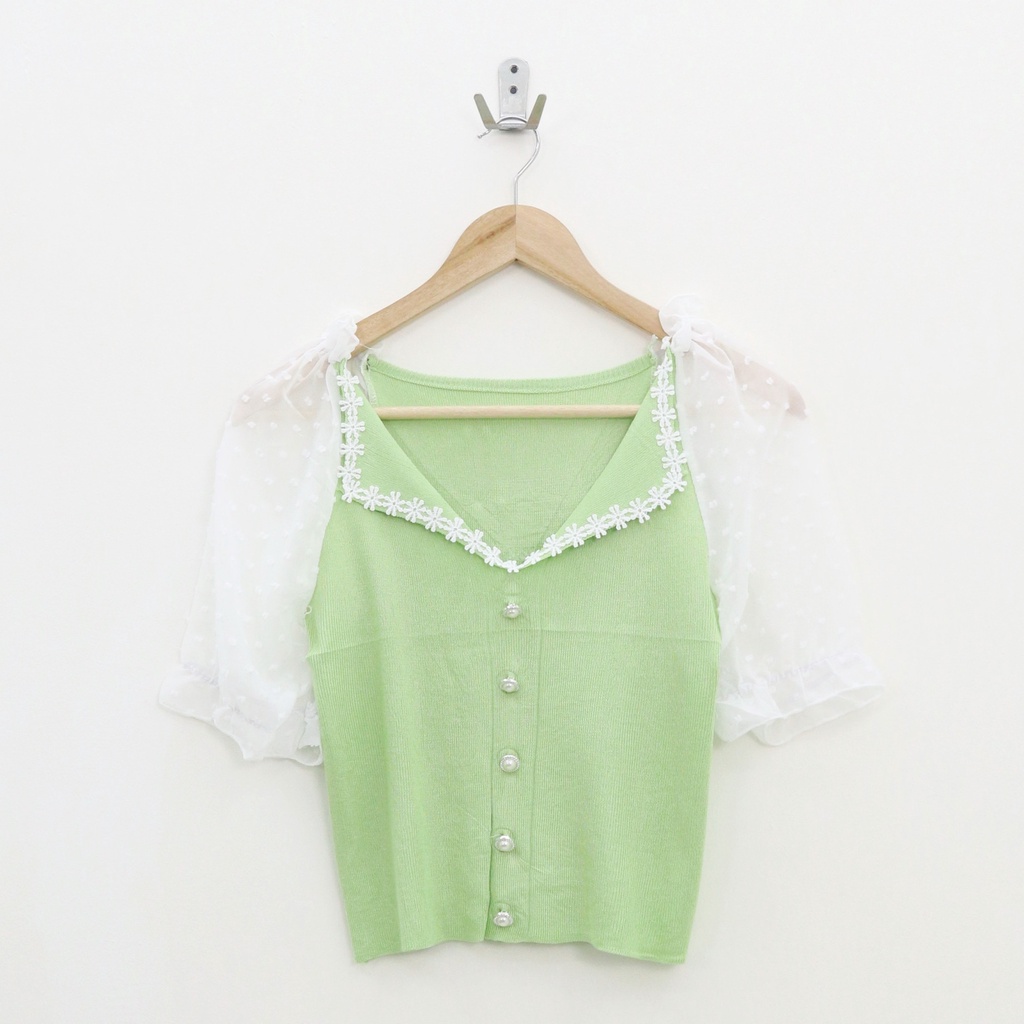 Mire knit top lace -Thejanclothes