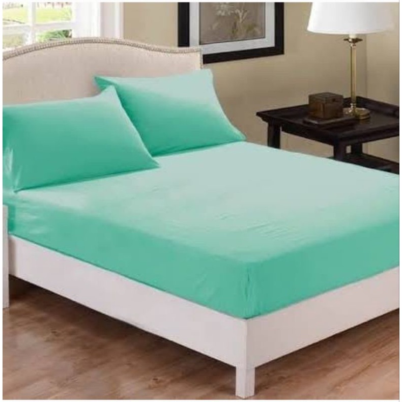kain sprei waterproof  warna tosca