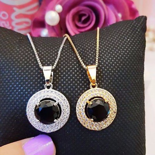 Xuping Kalung mata Hitam Gold dan silver BL12L