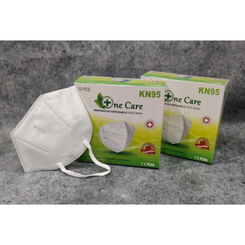 READY STOK isi 10 KN95 KN 95 MERK ONECARE EARLOOP KN PUTIH ONE CARE