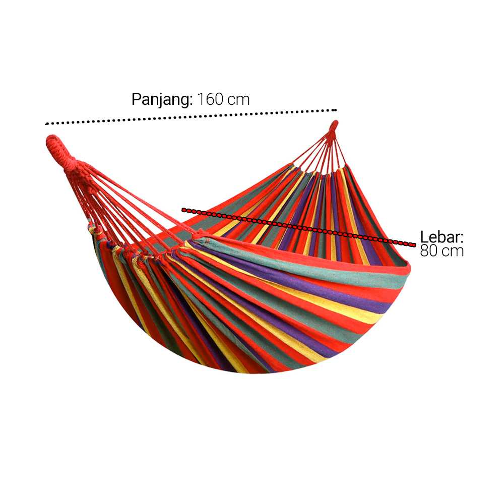 TD - RUM Double Thick Canvas Hammock / Tempat Tidur Gantung - JS426