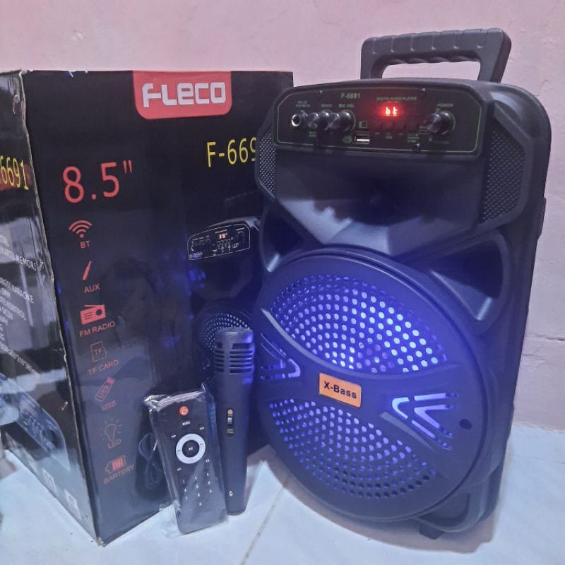 SPEAKER BLUETOOTH KARAOKEAN KIMISO 7801/ KIMISO 834/F-8606LED FLECO 955C/D BONUS MICROFON F-6691-4
