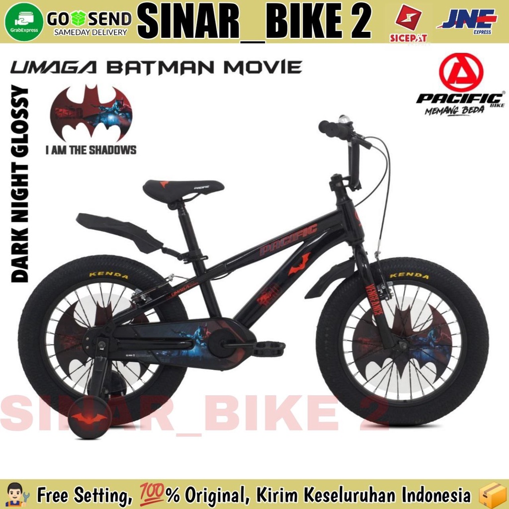 Sepeda Anak Laki 12 16 &amp; 18 Inch BMX PACIFIC UMAGA BATMAN MOVIE 3.0