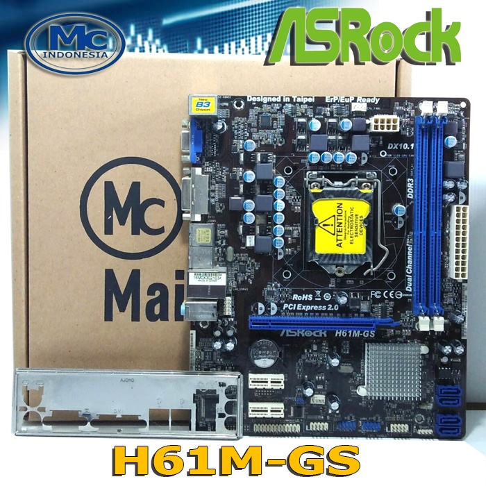 Motherboard Mainboard MOBO H61 ddr3 socket 1155 ASRock