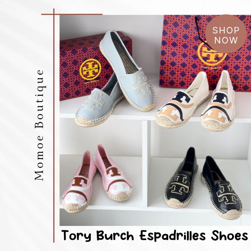 TBS073 Sepatu Slip On Wanita Tory Burch Espadrilles Flat Shoes