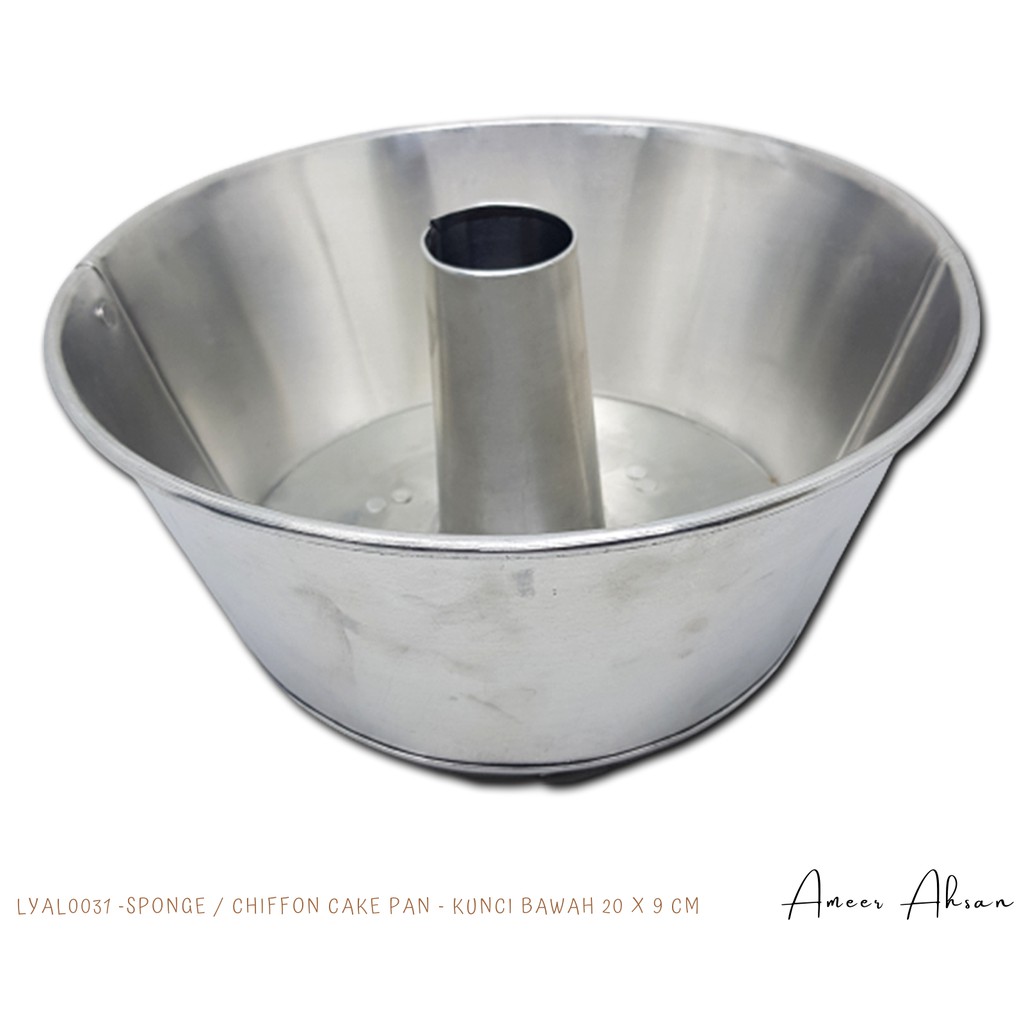 Loyang Chiffon / Sponge Cake Pan / Chiffon Cake Pan -Kunci Bawah 20 cm