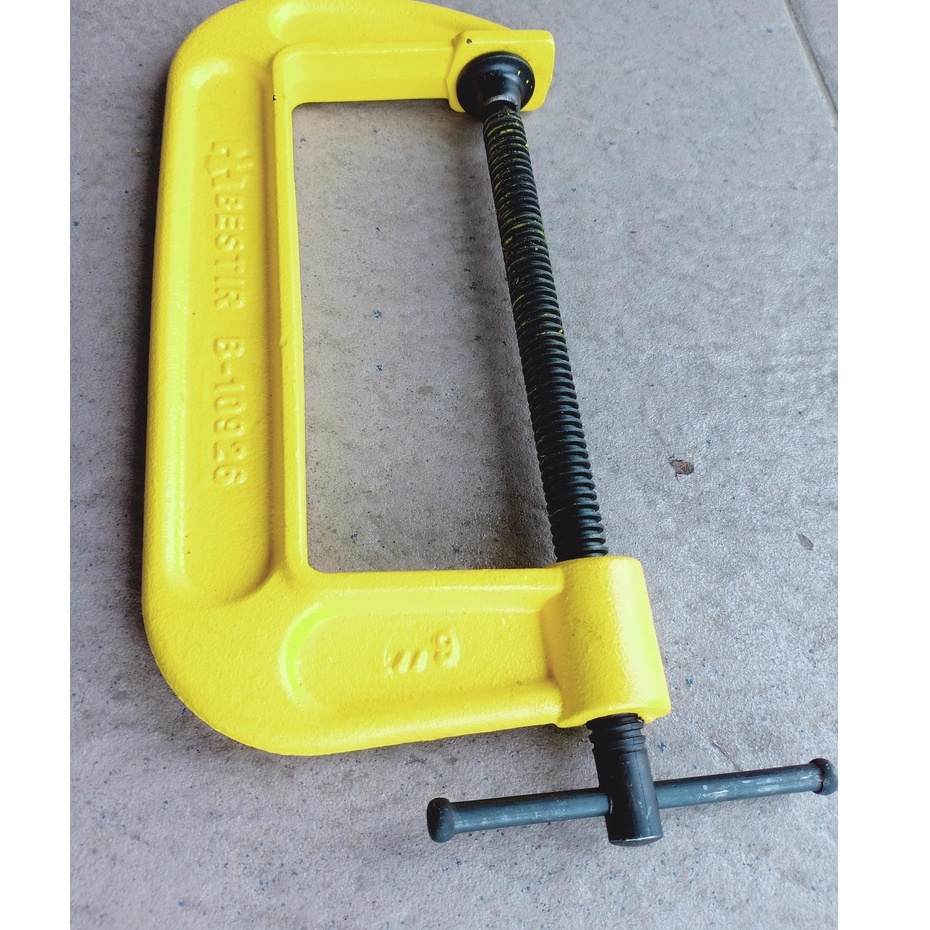 Klem C Kayu Besi 6 Inch - Penjepit Catok Untuk Kayu Besi Bestir Berkualitas