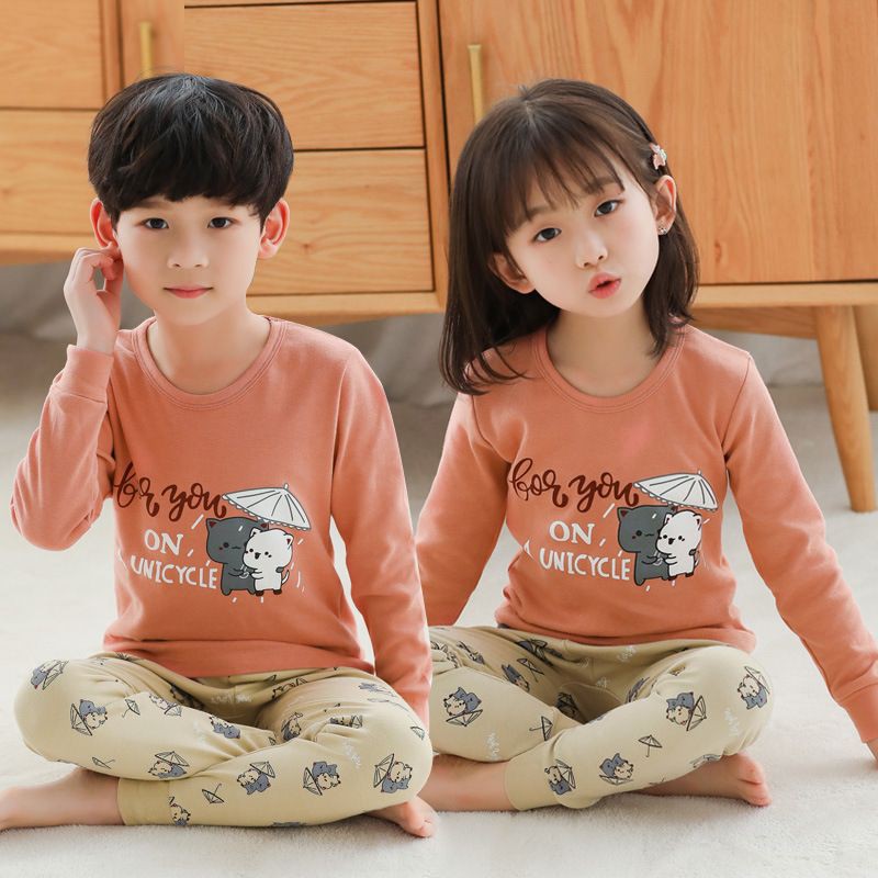 Baju Tidur Anak Import Bahan Halus 100% Cotton/Stelan Baju tidur anak/piyama anak