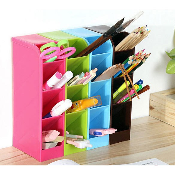 RAK DESKTOP PLASTIC 4 SEKAT MINI ORGANIZER BOX 4 SLOT MINI STORAGE