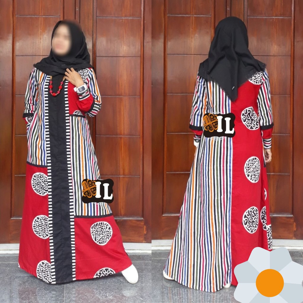 Gamis tuneeca gamis cantik gamis batik super gamis primis [L20-004]