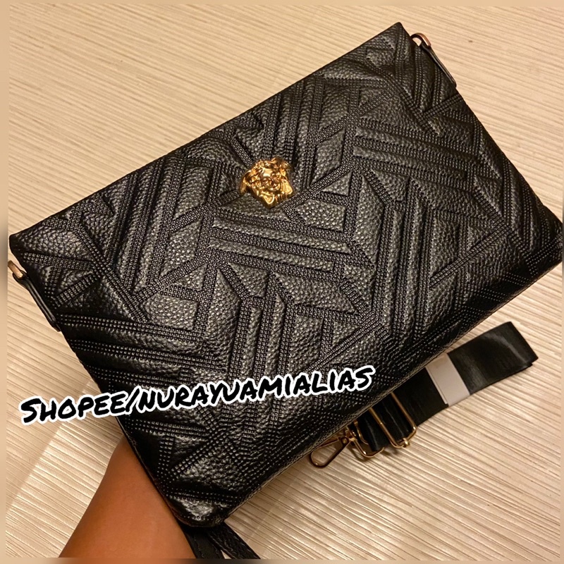 Clutch Vers@ce ori leather import premium clutch kulit pria import branded