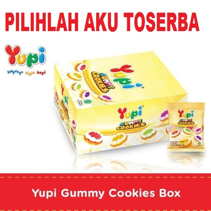 YUPI GUMMY COOKIES BOX isi 24 PCS - ( HARGA PER BOX )