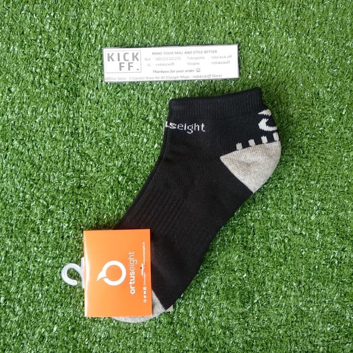 KAOS KAKI SEKOLAH ORTUSEIGHT / KAOS KAKI OLAHRAGA ORTUSEIGHT SWIFT SOCKS A  - BLACK/GREY