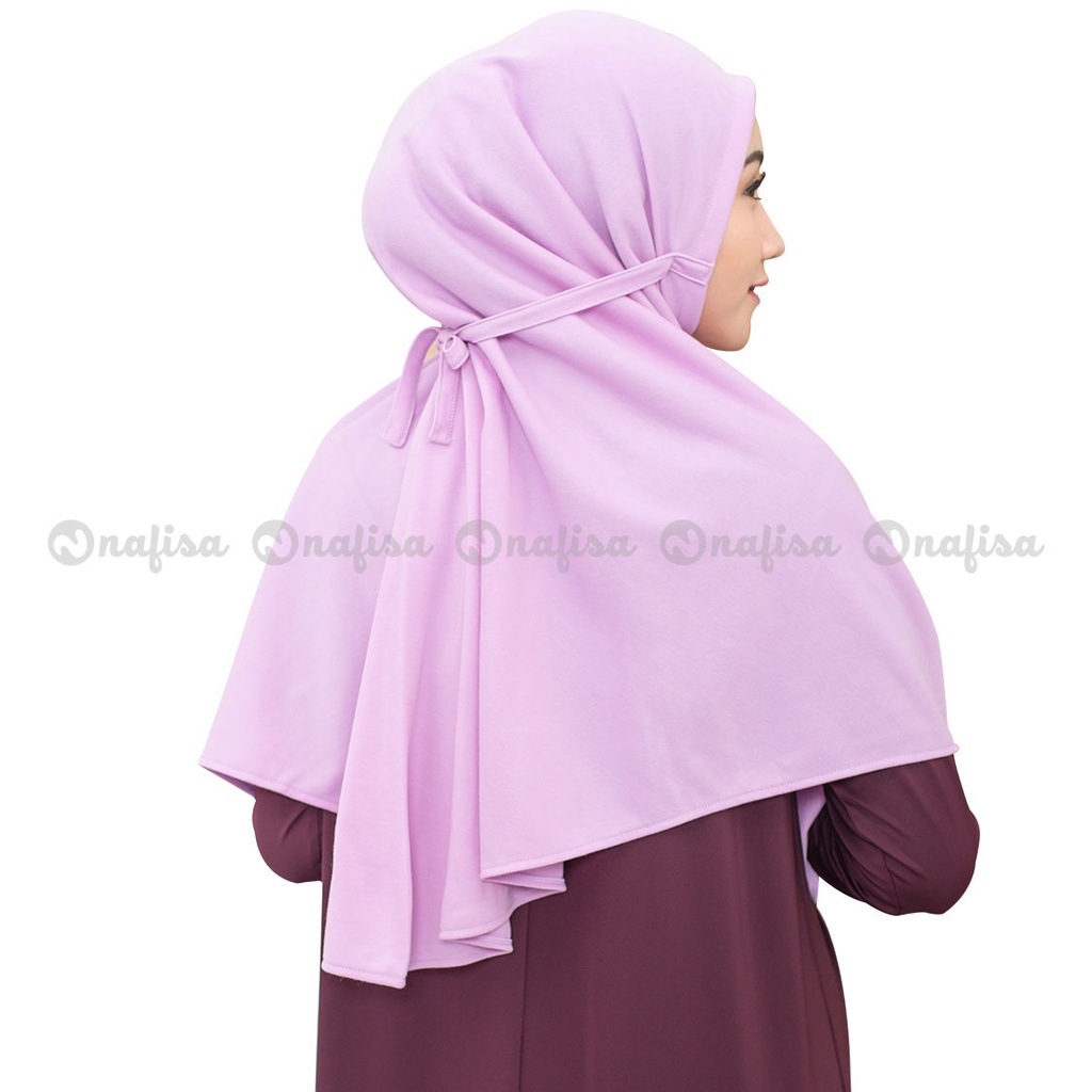 Jilbab Nafisa At Home JUMBO |  SUPER JUMBO  | khimar instan non pet syari | hijab instan Bergo | Kerudung Kaos PE