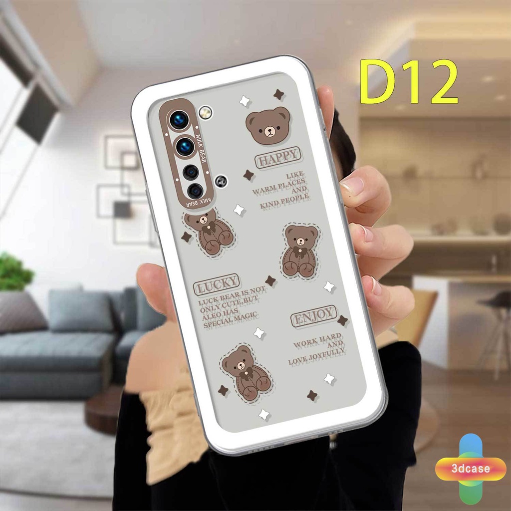 Soft Case Realme C11 2021 C21Y C31 C35 C15 C21 C25 C20 C3 C12 C2 C25S 5S 5 5S 5i C17 7i C1 C25Y C2 C3i 6i C20A realme Narzo 20 10 10A 20A 30A A7 A5S A15 A16 Y12 Y20 Y15S A03 Brown Cute Bear Transparent Case