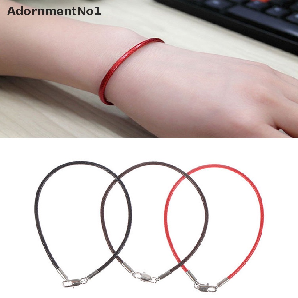 (AdornmentNo1) 1pc Gelang Tali Kulit Anti Alergi Untuk Pria / Wanita