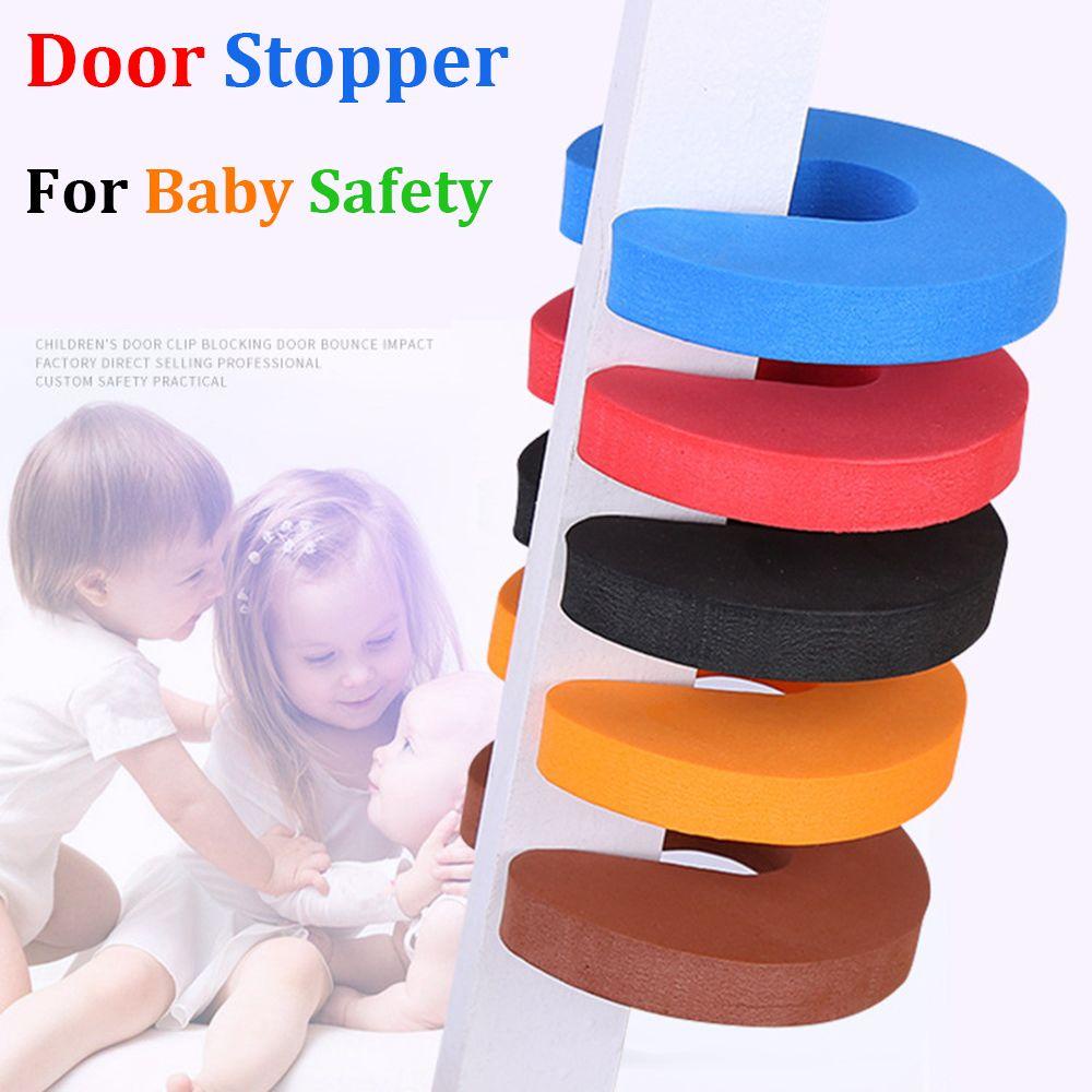 Suyo 4PCS Door Stopper Dapur Kamar Tidur Busa Lembut Pelindung Jari