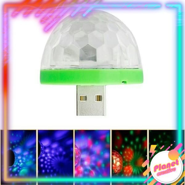 Lampu LED USB Dengan Sensor Musik Aneka Warna DJ Party