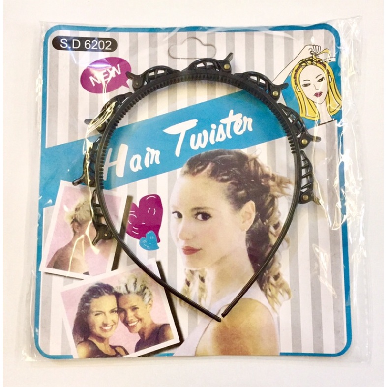 Bando kepang korea one hand import/ Bando jepit klip rambut jepang