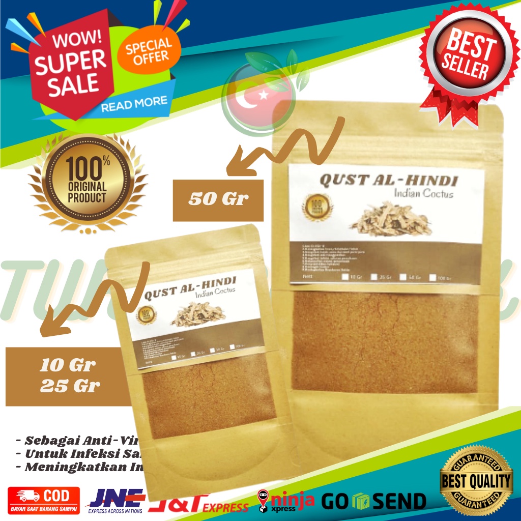 100 GRAM QUSTHUL HINDI PLUS MADU / QIST ALHINDI / KAYU INDIA / INDIAN COCTUS BUBUK ORIGINAL &amp; ALAMI