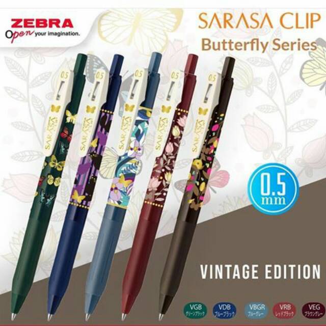 

Pulpen Zebra Sarasa Butterfly Vintage Limited Edition