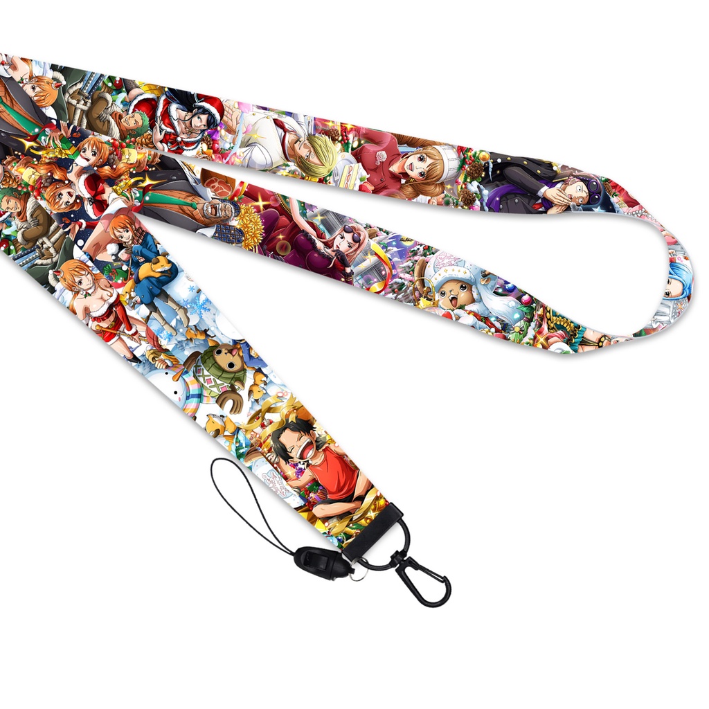 Tali lanyard Motif Anime one Piece Luffy Sauron Untuk Gantungan Kuncihandphonekartu Natal