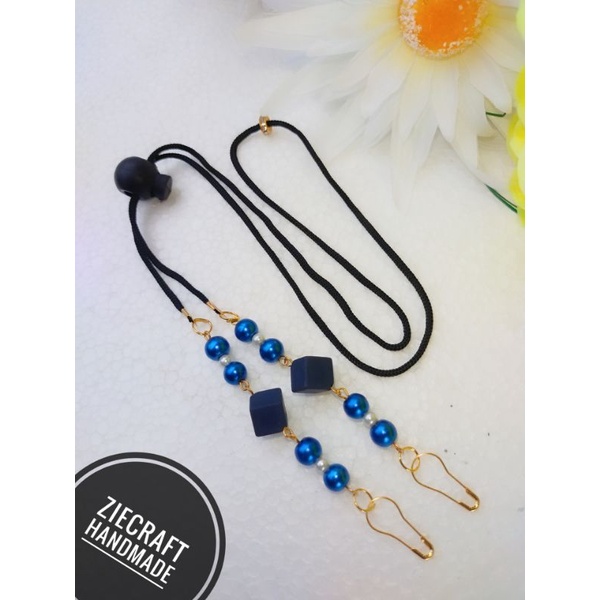 STRAP TALI MASKER PANJANG STRAP PENGAIT MASKER STRAP MASKER  MUTIARA SERUT STRAP HANDMADE