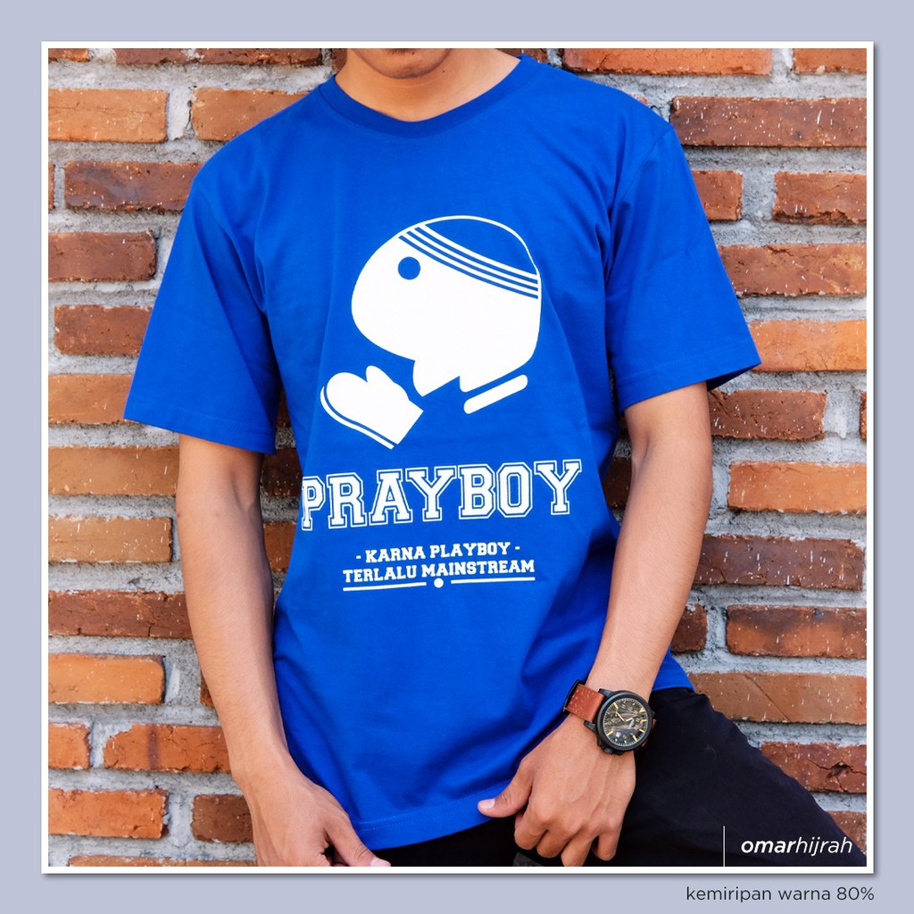 Kaos baju islami &quot;PRAY BOY&quot; COTTON COMBED 30s premium / kaos dakwah / kaos religi