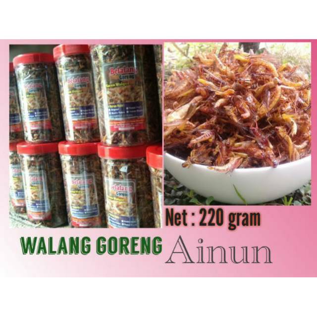 

Belalang goreng toples extra panjang berat 219 gram