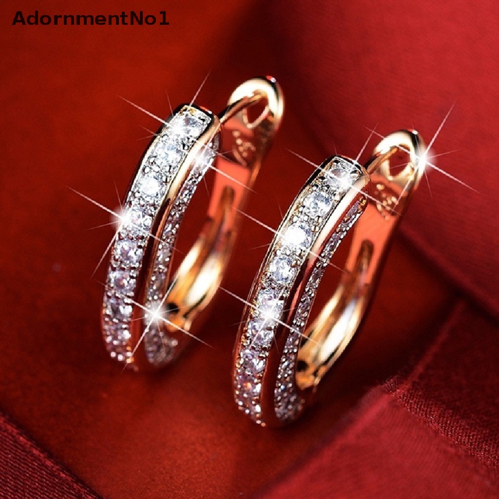 (AdornmentNo1) Anting-anting Dengan Kristal Imitasi Untuk Wanita