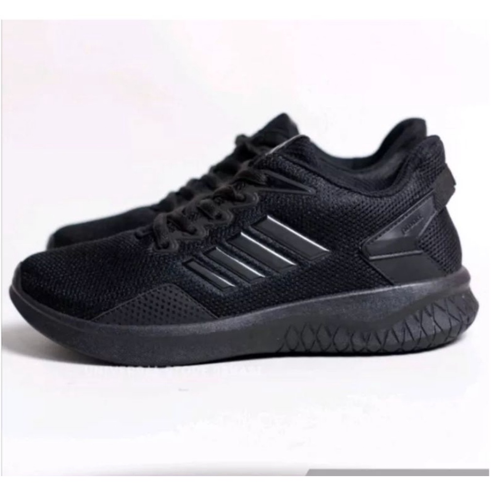 Sepatu Sneaker Stylish Unisex Pria Wanita Sekolah Kerja SD-SMA Pro ATT PI 600 Hitam Full