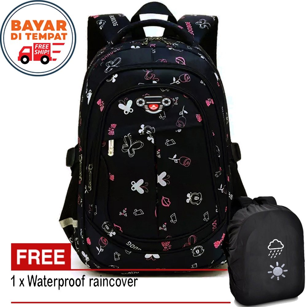 Tas Anak Perempuan 5.5 SHOPPING FESTIVAL POLO FOX ORI 2382 Import Ransel ABG Backpack Import Waterpr