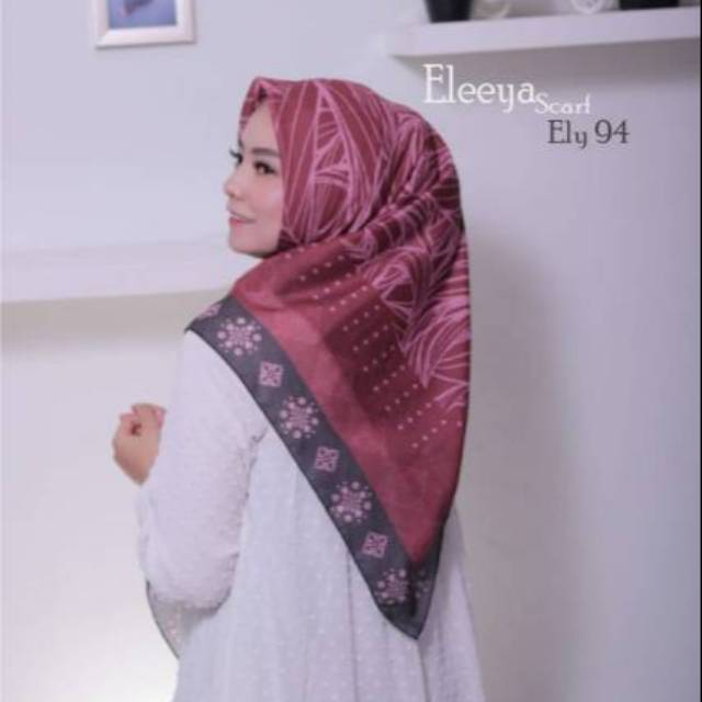 HIJAB SEGIEMPAT PRINTING || Eleeya Scarf Ely 93