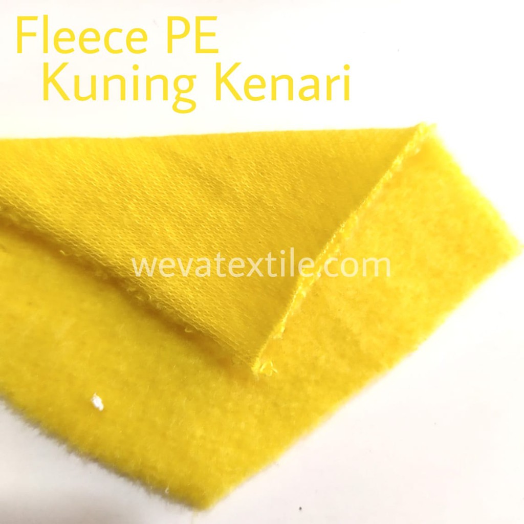 Bahan Kain Kiloan Sweater Jaket Fleece PE 280 gram Kuning Kenari