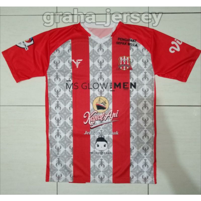 Jersey Deltras FC Home 2021 - 2022 Liga 3 MS Glow Men Sidoarjo Merah Prinring Lokal
