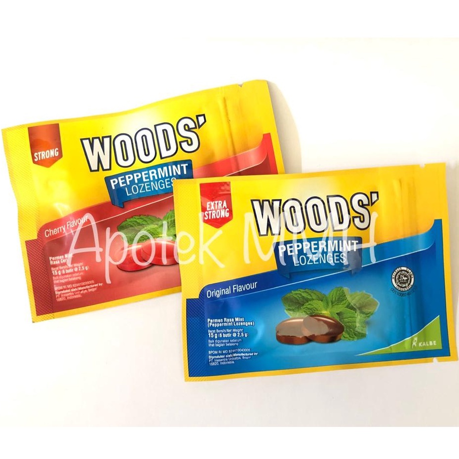 

Woods' Peppermint Lozenges Saset 6 Butir