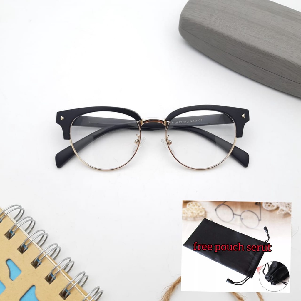 Kacamata Pria/Wanita Minus Silinder Plus Photocromic Anti Radiasi Progresif Bifocal