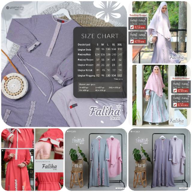 FALIHA DRESS SET KHIMAR LAKSITA YASMEERA / HARGA PROMO BUNDLING / BAJU GAMIS SET JILBAB DISKON / NEW