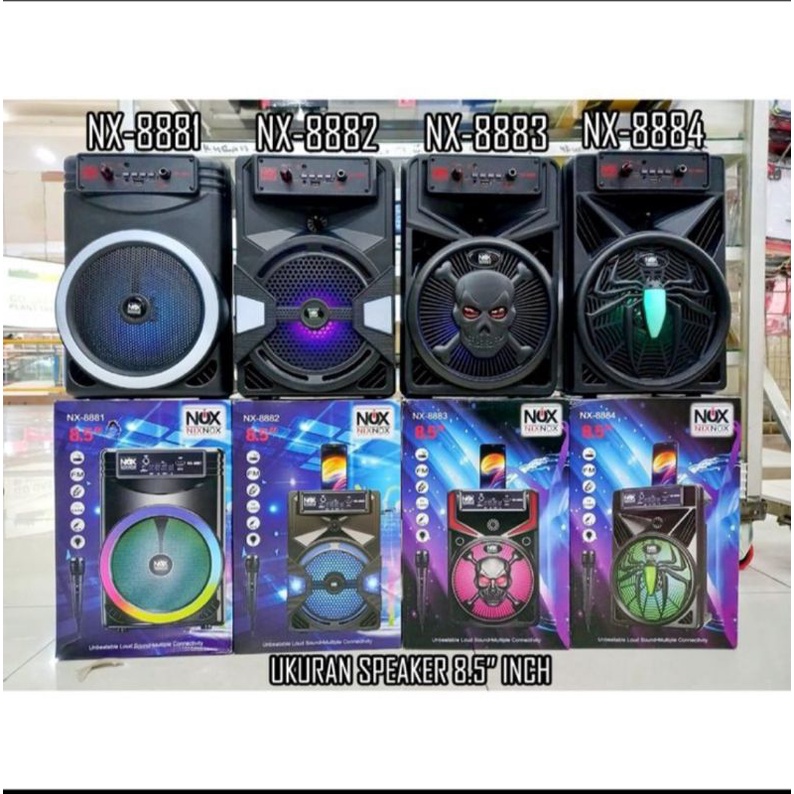 SPEAKER BLUETOOTH SUPER BASS BONUS Mic KARAOKE NIXNOX NX-8881 NX-8882 NX-8883 NX-8884+MICROPHONE