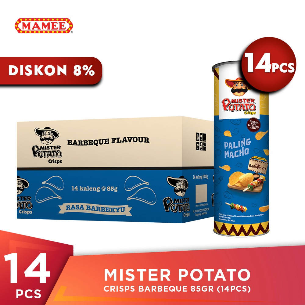 

Mister Potato Crisps Barbeque 85gr (7pcs) Promo Snack