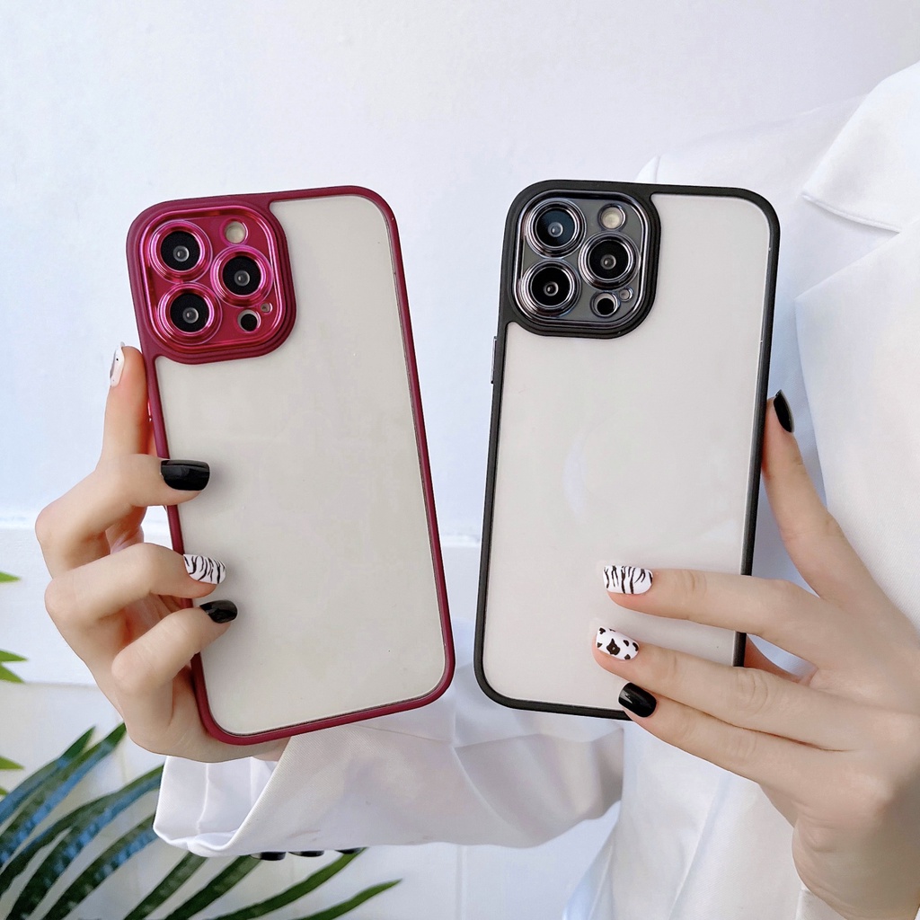 IPHONE Luxury Plating Pelindung Lensa Casing Ponsel Kompatibel Dengan Iphone14 13 12 11 Pro Max i12 i13 Bumper Silikon Shockproof Cover