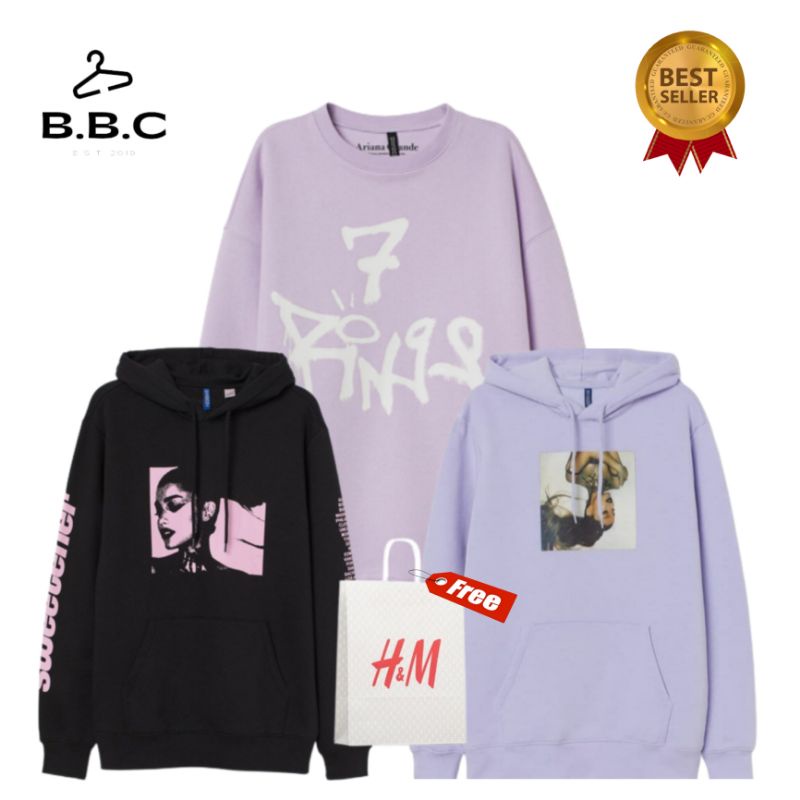 HOODIE H&M ARIANA GRANDE / CREWNECK H&M ARIANA GRANDE / HOODIE H&M FREE PAPERBAG / HOODIE H&M / JAKE