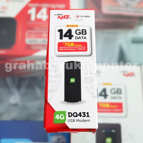 DQ431 4G Telkomsel 14GB Modem USB LTE Unlock